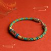 Colorful Tibetan 925 Silver Six True Words Bracelet Colorful Tibetan 925 Silver Six True Words Bracelet