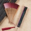 Gradient Hollow Engraved Bamboo Folding Fan Gradient Hollow Engraved Bamboo Folding Fan