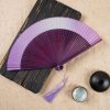 Gradient Hollow Engraved Bamboo Folding Fan Gradient Hollow Engraved Bamboo Folding Fan