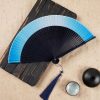Gradient Hollow Engraved Bamboo Folding Fan Gradient Hollow Engraved Bamboo Folding Fan
