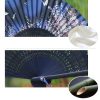 Handheld Bamboo Folding Fan with Butterfly Flowers Handheld Bamboo Folding Fan with Butterfly Flowers