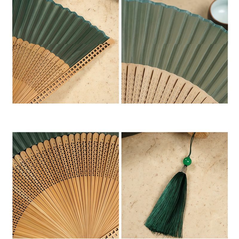 Handmade Bamboo Frame Vintage Folding Fan Handmade Bamboo Frame Vintage Folding Fan