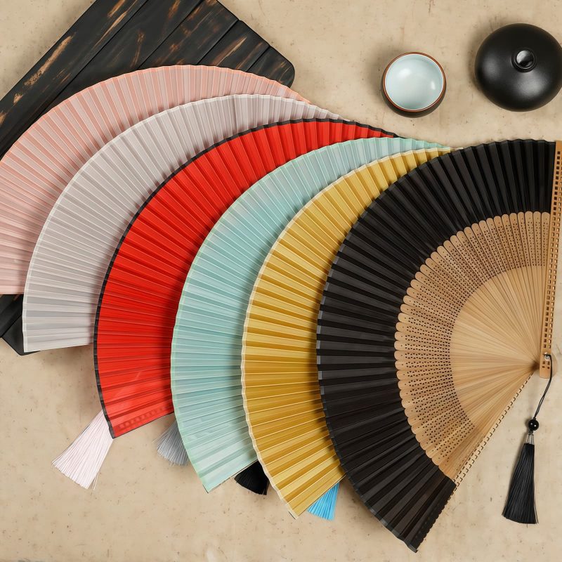 Handmade Bamboo Frame Vintage Folding Fan Handmade Bamboo Frame Vintage Folding Fan