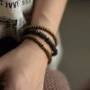 Lava-Gestein & Messing: Mehrlagiges Armband für innere Ruhe Lava Rock Brass Multi-Turn Calm Bracelet