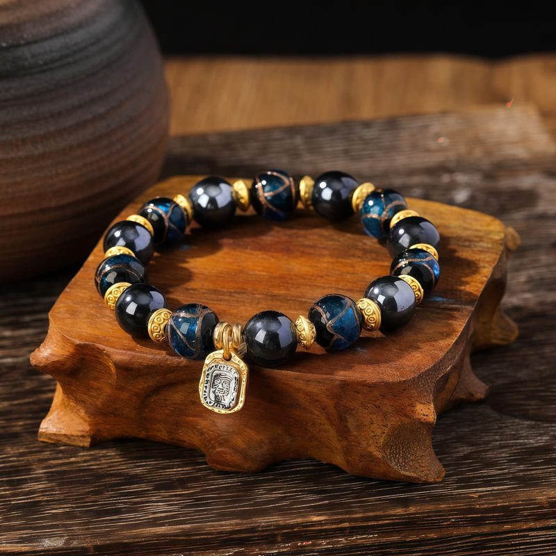 Liuli Glass Tibetan Goddess of Wealth Bracelet Liuli Glass Tibetan Goddess of Wealth Bracelet