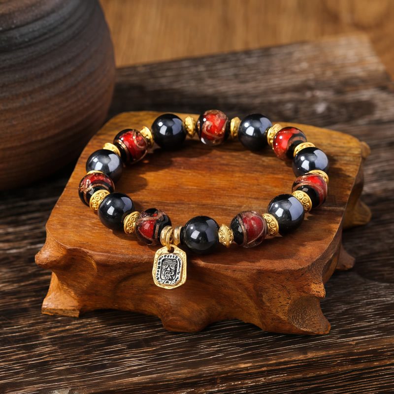Liuli Glass Tibetan Goddess of Wealth Bracelet Liuli Glass Tibetan Goddess of Wealth Bracelet
