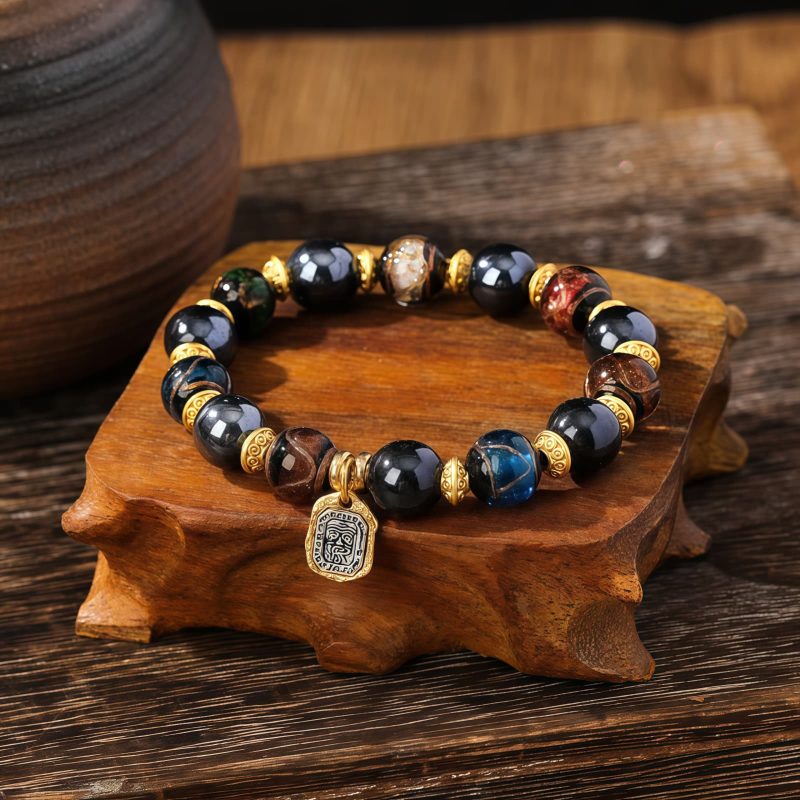 Liuli Glass Tibetan Goddess of Wealth Bracelet Liuli Glass Tibetan Goddess of Wealth Bracelet