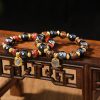 Liuli Glass Tibetan Goddess of Wealth Bracelet Liuli Glass Tibetan Goddess of Wealth Bracelet