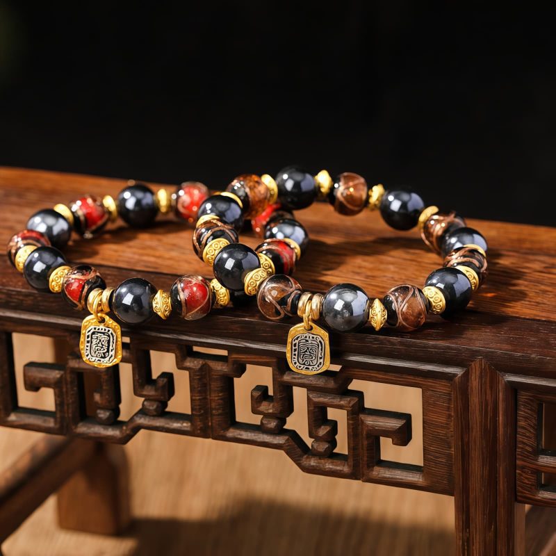 Liuli Glass Tibetan Goddess of Wealth Bracelet Liuli Glass Tibetan Goddess of Wealth Bracelet