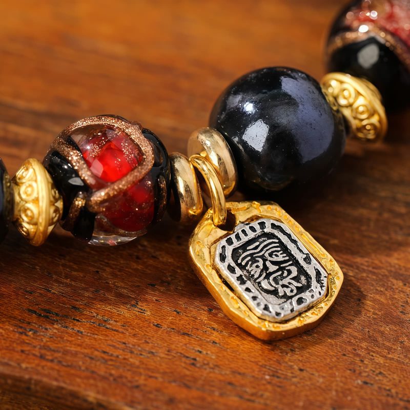 Liuli Glass Tibetan Goddess of Wealth Bracelet Liuli Glass Tibetan Goddess of Wealth Bracelet