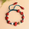 Natural Cinnabar Laughing Buddha Bracelet Natural Cinnabar Laughing Buddha Bracelet