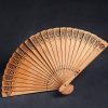 Thuja Wood Auspicious Clouds Folding Fan Thuja Wood Auspicious Clouds Folding Fan