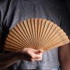 Thuja Wood Auspicious Clouds Folding Fan Thuja Wood Auspicious Clouds Folding Fan