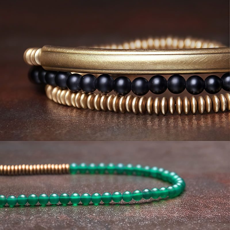 Tibetan Agate Copper Protection Triple Wrap Bracelet Tibetan Agate Copper Protection Triple Wrap Bracelet