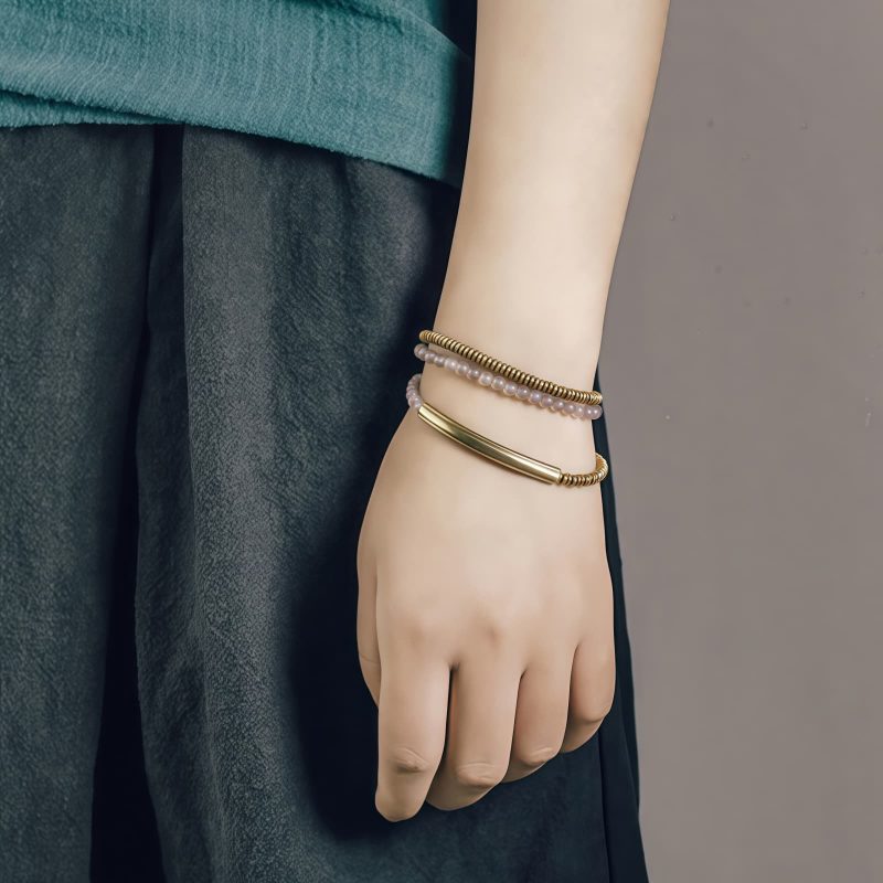 Tibetan Agate Copper Protection Triple Wrap Bracelet Tibetan Agate Copper Protection Triple Wrap Bracelet