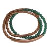 Tibetan Agate Copper Protection Triple Wrap Bracelet Tibetan Agate Copper Protection Triple Wrap Bracelet