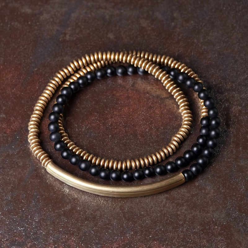 Tibetan Agate Copper Protection Triple Wrap Bracelet Tibetan Agate Copper Protection Triple Wrap Bracelet