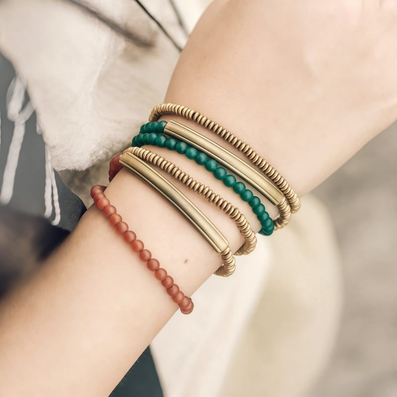 Tibetan Agate Copper Protection Triple Wrap Bracelet Tibetan Agate Copper Protection Triple Wrap Bracelet
