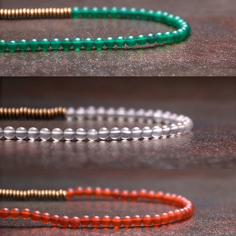 Tibetan Agate Copper Protection Triple Wrap Bracelet Tibetan Agate Copper Protection Triple Wrap Bracelet
