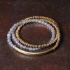 Tibetan Agate Copper Protection Triple Wrap Bracelet Tibetan Agate Copper Protection Triple Wrap Bracelet