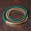 Tibetan Agate Copper Protection Triple Wrap Bracelet Tibetan Agate Copper Protection Triple Wrap Bracelet