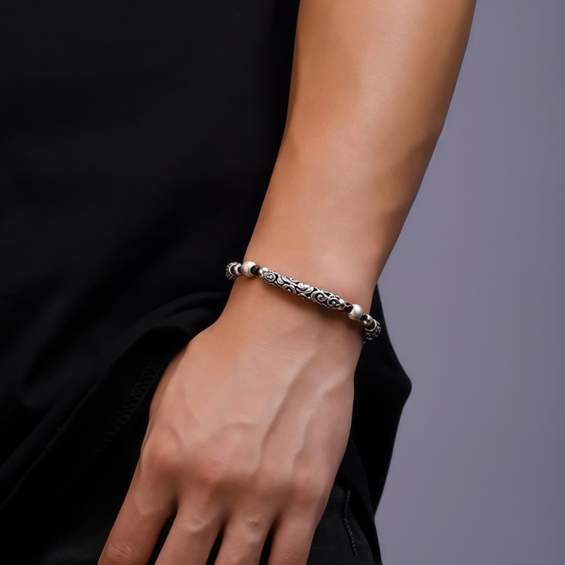 Tibetan Copper & Silver Auspicious Cloud Bracelet Tibetan Copper & Silver Auspicious Cloud Bracelet
