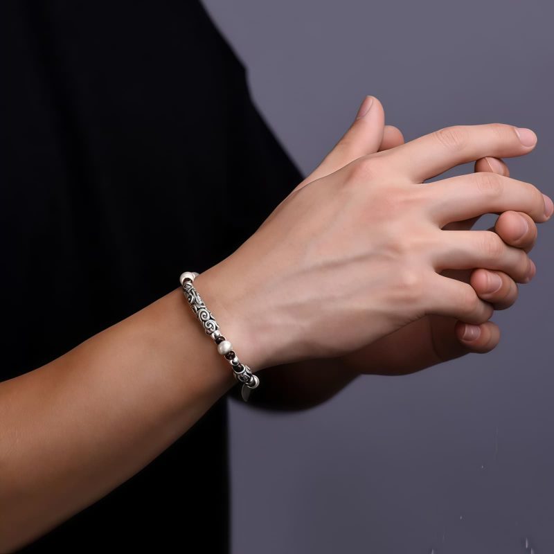 Tibetan Copper & Silver Auspicious Cloud Bracelet Tibetan Copper & Silver Auspicious Cloud Bracelet