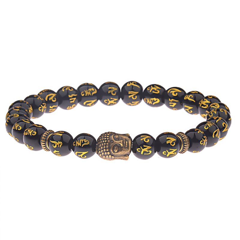 Tibetan Natural Stone Buddha Mantra Bracelet Tibetan Natural Stone Buddha Mantra Bracelet