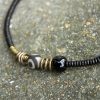 Tibetan Dzi Bead Double Wrap Calm Bracelet Tibetan Dzi Bead Double Wrap Calm Bracelet
