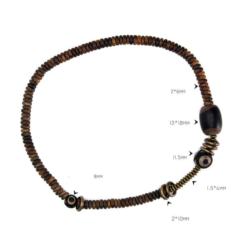 Tibetan Dzi Bead Double Wrap Calm Bracelet Tibetan Dzi Bead Double Wrap Calm Bracelet