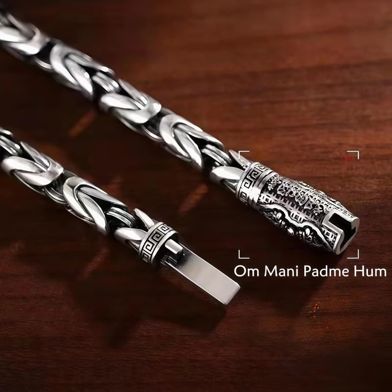 Tibetan Om Mani Padme Hum Copper Chain Bracelet Tibetan Om Mani Padme Hum Copper Chain Bracelet