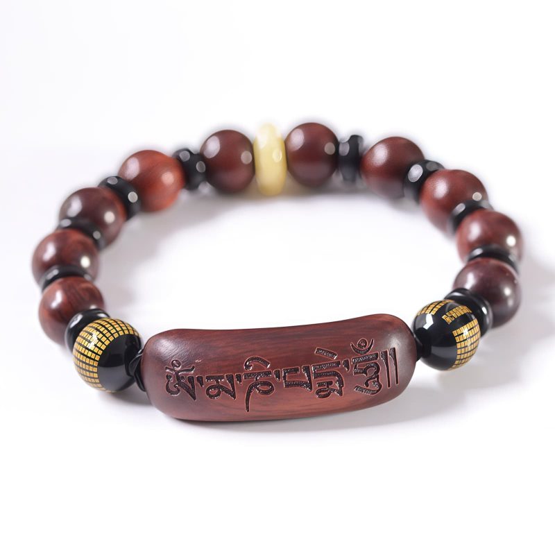 Tibetan Red Sandalwood Om Mani Padme Hum Meditation Bracelet Tibetan Red Sandalwood Om Mani Padme Hum Meditation Bracelet