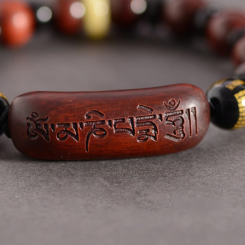 Tibetan Red Sandalwood Om Mani Padme Hum Meditation Bracelet Tibetan Red Sandalwood Om Mani Padme Hum Meditation Bracelet