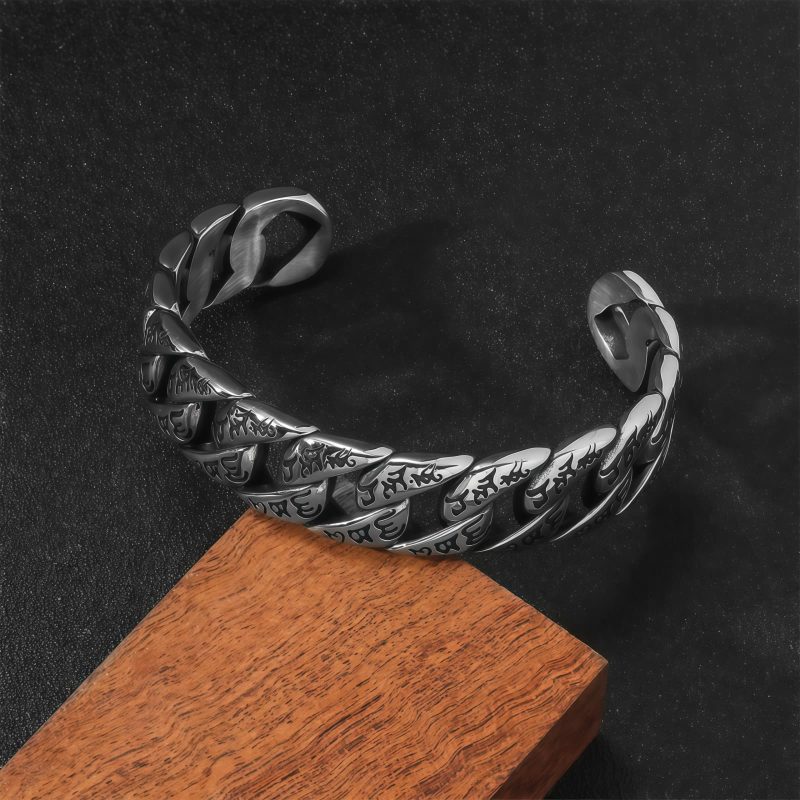 Tibetan Titanium Steel Om Mani Padme Hum Bracelet Tibetan Titanium Steel Om Mani Padme Hum Bracelet