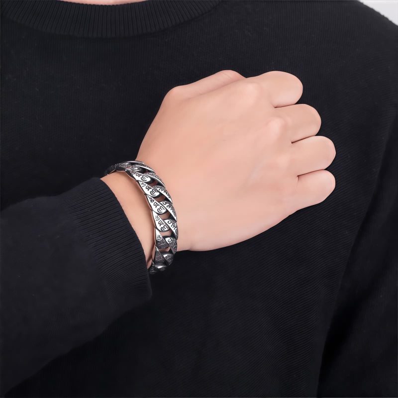 Tibetan Titanium Steel Om Mani Padme Hum Bracelet Tibetan Titanium Steel Om Mani Padme Hum Bracelet
