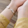 Tibetan White Copper Lotus Heart Sutra Bracelet Tibetan White Copper Lotus Heart Sutra Bracelet