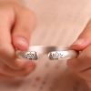 Tibetan White Copper Lotus Heart Sutra Bracelet Tibetan White Copper Lotus Heart Sutra Bracelet