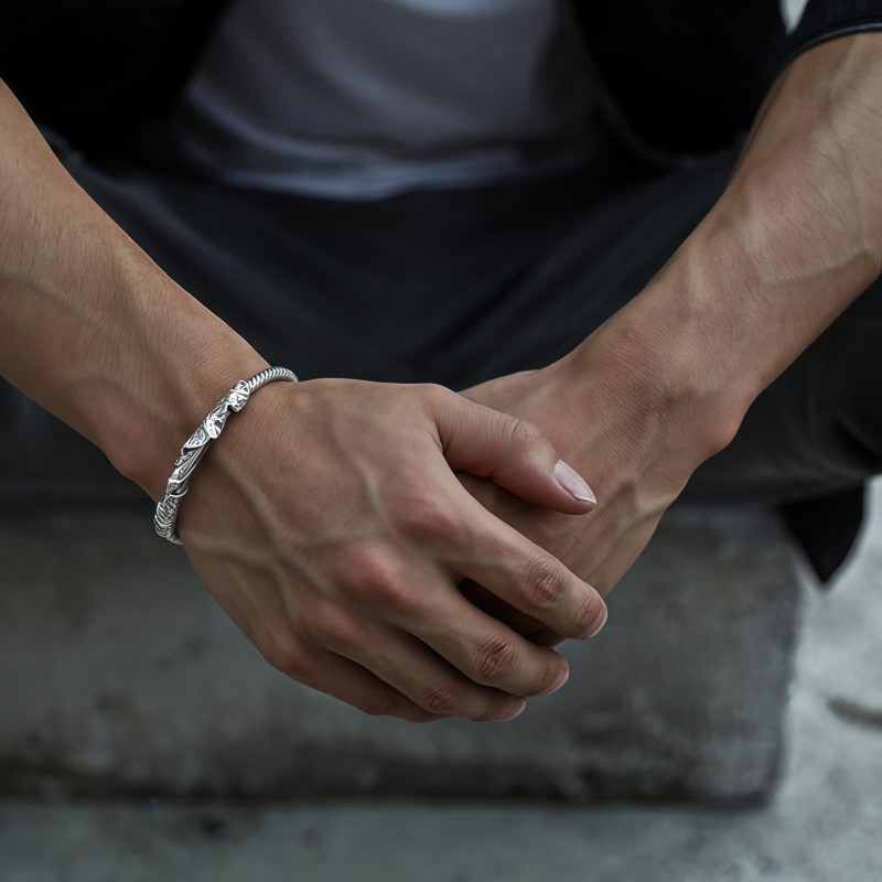 Tibetan White Copper Wealth Bracelet Tibetan White Copper Wealth Bracelet