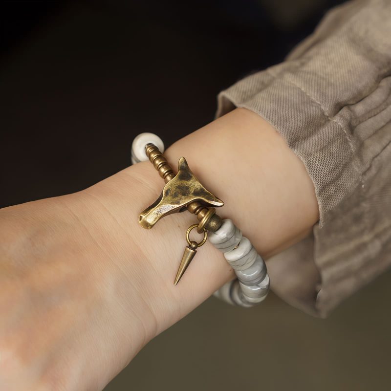 Tibetan White Yak Bone Harmony Bracelet Tibetan White Yak Bone Harmony Bracelet