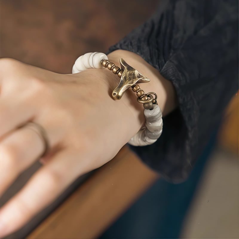 Tibetan White Yak Bone Harmony Bracelet Tibetan White Yak Bone Harmony Bracelet