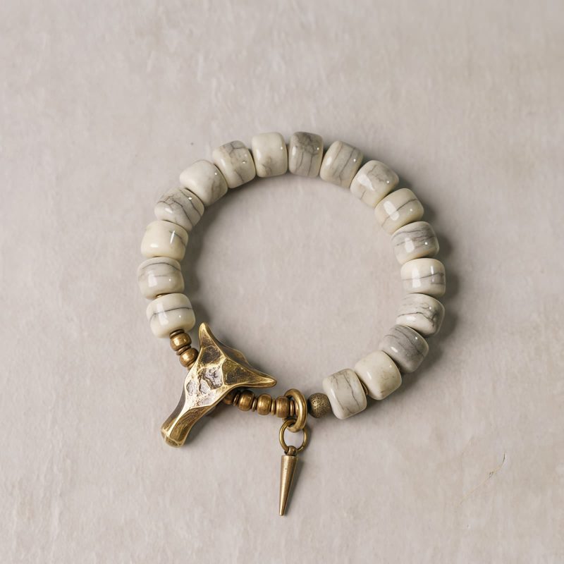 Tibetan White Yak Bone Harmony Bracelet Tibetan White Yak Bone Harmony Bracelet