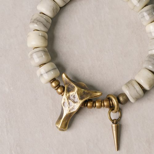 Pulseira Tibetana de Osso de Iaque e Cobre Harmony