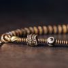 Pulsera Tibetana de Hueso de Yak y Madera de Ébano Tibetan Yak Bone Ebony Wood Power Bracelet