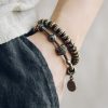 Pulsera Tibetana de Hueso de Yak y Madera de Ébano Tibetan Yak Bone Ebony Wood Power Bracelet