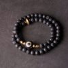 Vintage Lava Rock Healing Bracelet with Three-eyed Dzi Bead Vintage Lava Rock Healing Bracelet with Three-eyed Dzi Bead