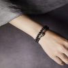 Vintage Lava Rock Healing Bracelet with Three-eyed Dzi Bead Vintage Lava Rock Healing Bracelet with Three-eyed Dzi Bead