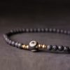 Vintage Lava Rock Healing Bracelet with Three-eyed Dzi Bead Vintage Lava Rock Healing Bracelet with Three-eyed Dzi Bead