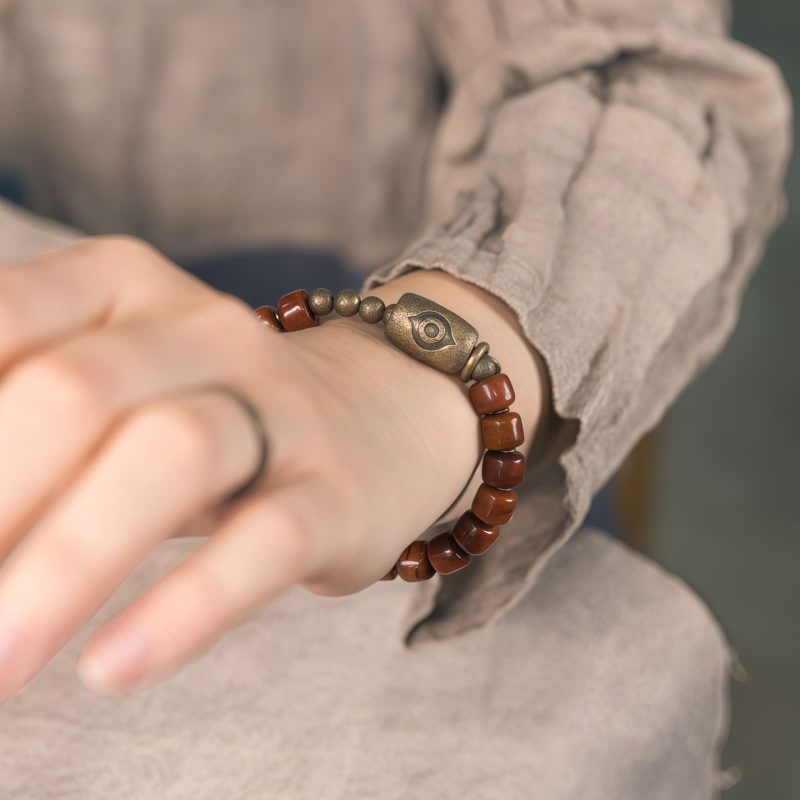 Yak Bone Tibetan Dzi Strength Bracelet Yak Bone Tibetan Dzi Strength Bracelet