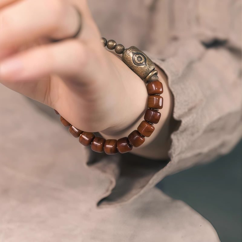 Yak Bone Tibetan Dzi Strength Bracelet Yak Bone Tibetan Dzi Strength Bracelet