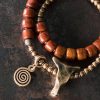 Yak Bone Tibetan Strength Bracelet with Copper Pendant Yak Bone Tibetan Strength Bracelet with Copper Pendant